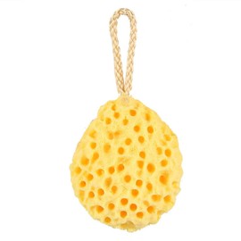 Esponja de Baño, Esponja Hidrofílica Esponjas Belleza Esponja suave Cuerpo Ducha Spa Exfoliante Lavado Limpiador Depurador Bola de baño Esponja Exfoliante Corporal (AMARILLO)