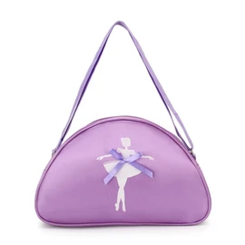 ISABELLA MOON Girls Kids Children Ballet Dance Bag, Pink Ballerina Handbag Tote Gymnastics Sports Duffel Bag, Crossbody Shoulder School Bag Light Weight Carry-on Luggage (Purple)
