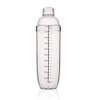FEOOWV Plastic Cocktail Shaker,Drink Mixer Hand Shaker Cup with Scales,Transparent