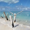 Wall Clock Glass 20 x 20 cm Sea Beach Holiday