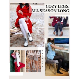 DDOBB Womens Opaque Tights 80 Denier High Waist Black S/M (UK 8-12)