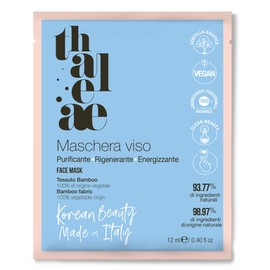 THALEAE, 6 Face Masks 12 ml Face Mask with 98.97% Natural Ingredients, with Regenerating and Energising Cleansing Function, Ideal for All Ages and Skin Types, Made in Italy
