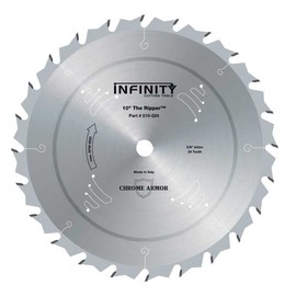 Infinity Cutting Tools 10" Table Saw Ripping Blade - 24T, 5/8" Bore, 1/8" Kerf