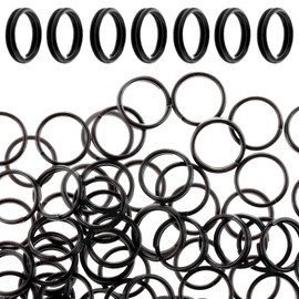 50 Pcs Small Key Rings 10mm Mini Keyring Rings Black Split Rings for Keychains Metal Rings for DIY Pendants Ornaments Crafts Accessories