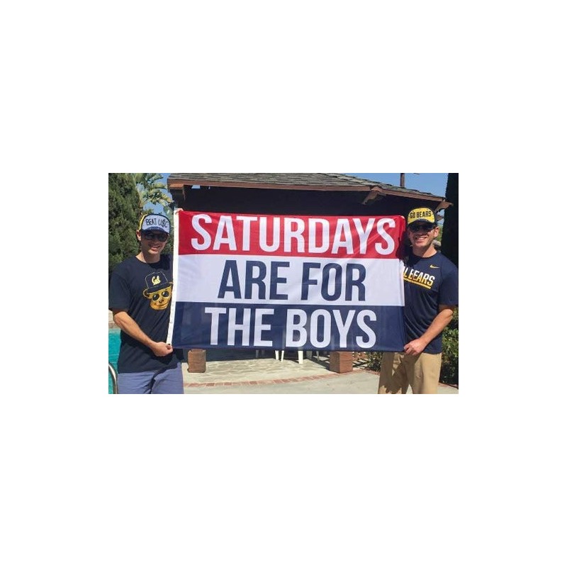 Saturdays are Boys Flag Fraternities Parties Dorm Room Balcony Decor