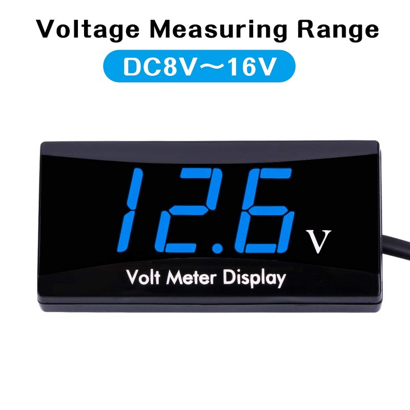 DC 12V Car Digital Voltmeter Gauge - AIMILAR LED Display