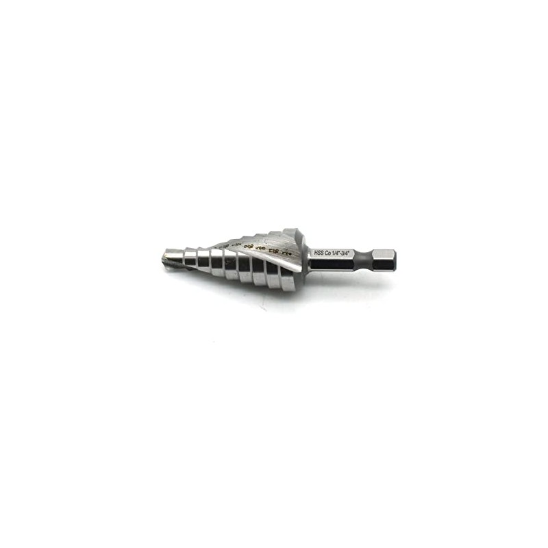 TEMO M35 Cobalt Spiral Flute Type Step Drill, 9 Size
