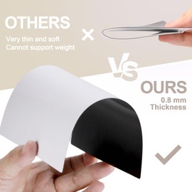 BABYSHEEP Magnetic Sheets and Storage Bags for Stamps and Dies, Die Cut Storage Set for Dies Cutting,DIY Scrapbooking,Card Making Supplies -22pcs -Black & White (0.8mm Thickness)