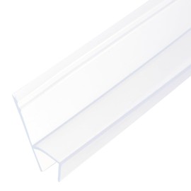 uxcell Shower Door Side Seal, Widen H-Type Shower Door Sweep for 1/2" Glass 130" Long Frameless Glass Door Seal Strip Stop Shower Leaks, Clear