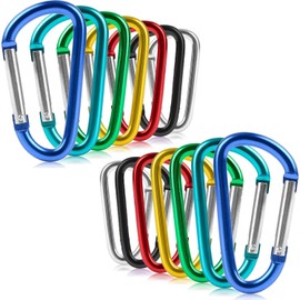 ASelected 35Pcs Caribina Clip 6cm Small Mini Carabiner Keyring Clip Aluminum Karabiner Hook