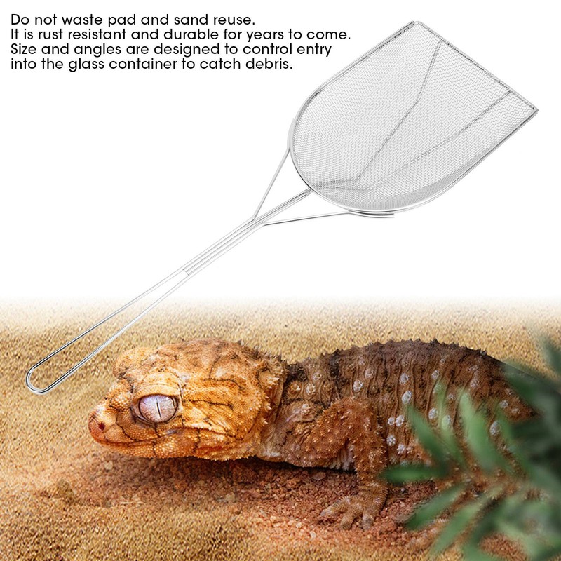 Reptile Sand Shovel Scooper Stainless Steel Fine Durable Litter Corner