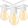 SUNTHIN White Outdoor String Lights, 96FT White Patio Lights with