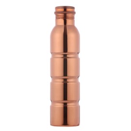 Seamless Pure Copper Water Bottle UNLINED, UNCOATED and LACQURE FREE for Ayurvedic Health Benefits, 1000 Ml (33.81 Fl Oz)