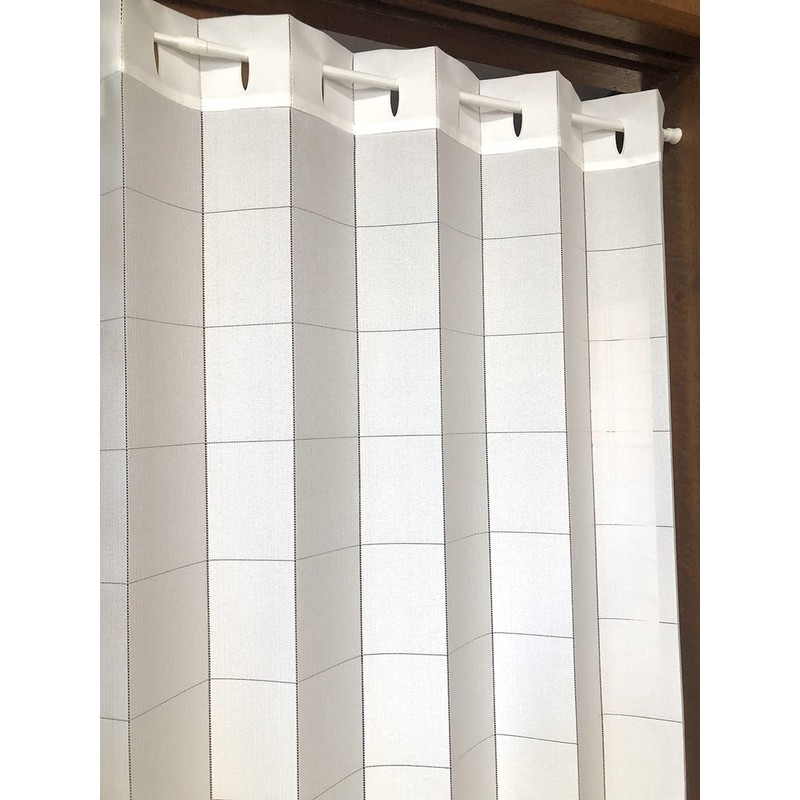 Flame-retardant Accordion Curtain, Solid, White, Room Divider, Noren, Long Partition,