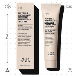 Allies of Skin Peptides & Antioxidants Advanced Firming Daily Treatment with 13 Brighteners, 9 Antioxidants, 7 Firming Peptides, 5% Teprenone & Ferulic Complex and 3% Biotech Algae Complex 20ml/0.67oz