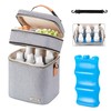 BABEYER Breastmilk Cooler Bag with Ice Pack Fits 6 Baby