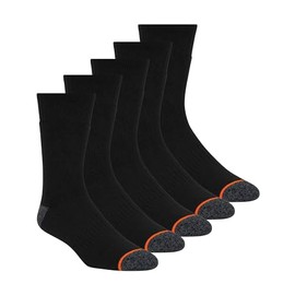 Weatherproof Men's 5 Pack Thermal Crew Socks, Black Traditional, 10-13