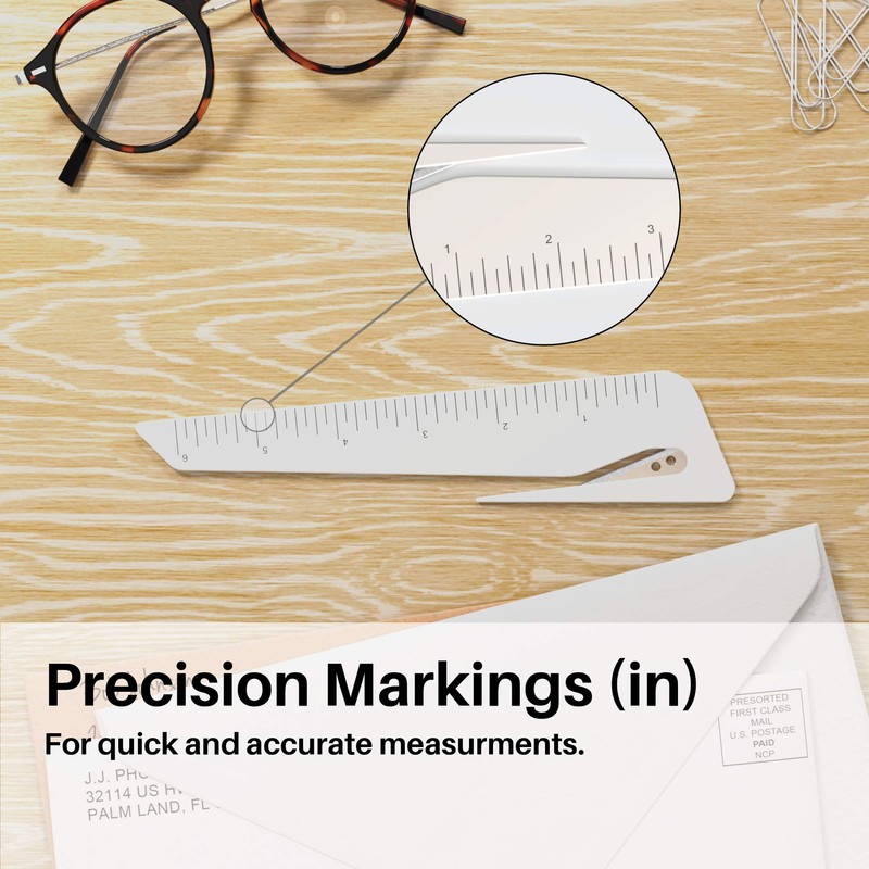 Uncommon Desks Ruler & Letter Opener Combo - Easy to