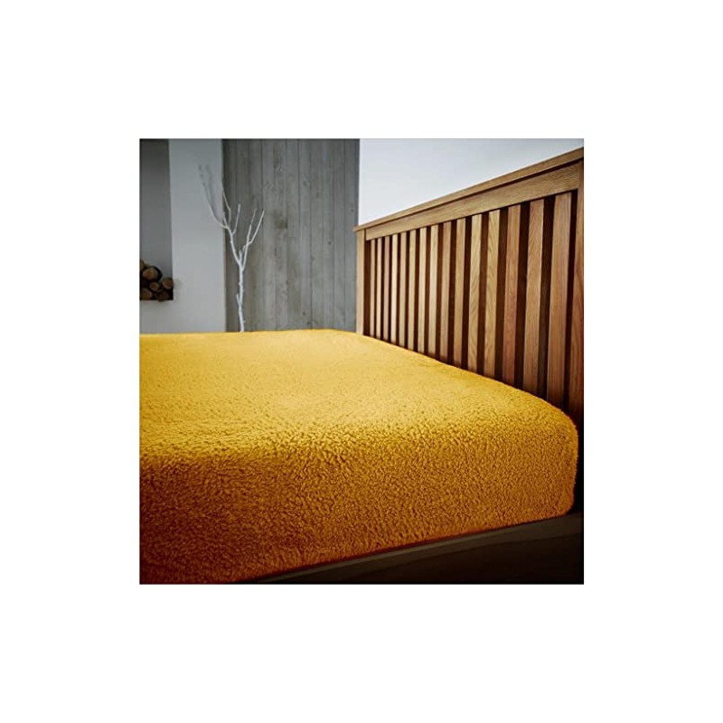 Teddy Bear Fleece Fitted Sheet King Size, Warm & Cozy