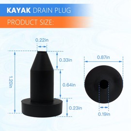Xspeedonline 10x Kayak Drain Plug Silicone Scupper Plugs Drain Holes Stopper Bung for Most Fishing Boats Kayak,fits for 1/2 Inch Opening