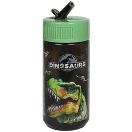 sarcia.eu Dinosaurs WATER BOTTLE with mouthpiece, SCHOOL BOTTLE for boy 330 ml (Dinosaur)