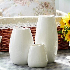 CIEEIN CIEHT Ceramics Flower Vase Multicolor Vases Flowers Hydroponics Plant Colorful Home Office Wedding White 24cm