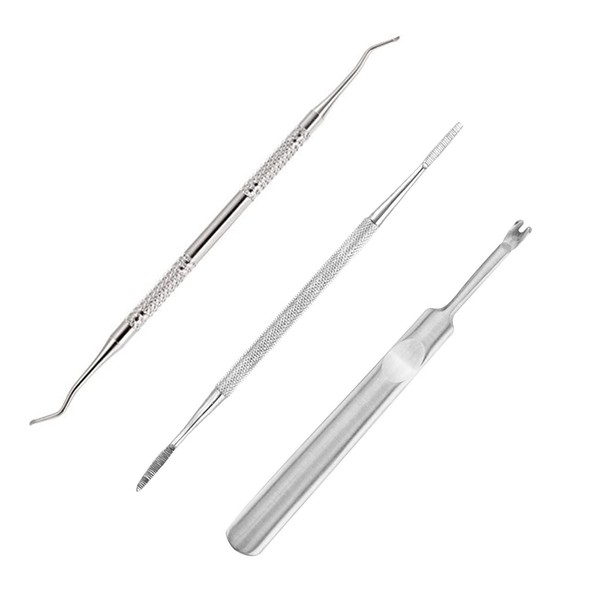 Nail Scraper, Nail Filing, Sweetskin Cutter, Set of 3, Stainless