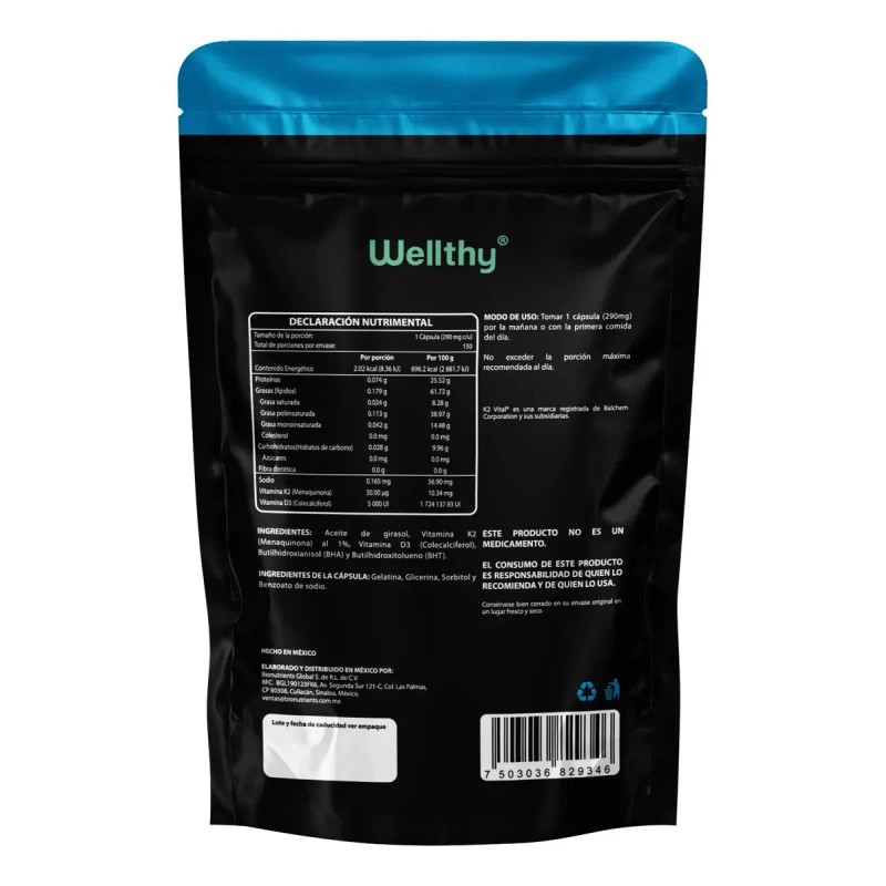 Wellthy Vitamina 150caps Sabor