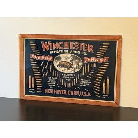 Hi Gloss! Winchester Rifles Ammunition Vintage Style Metal Sign 18x12 Bracket
