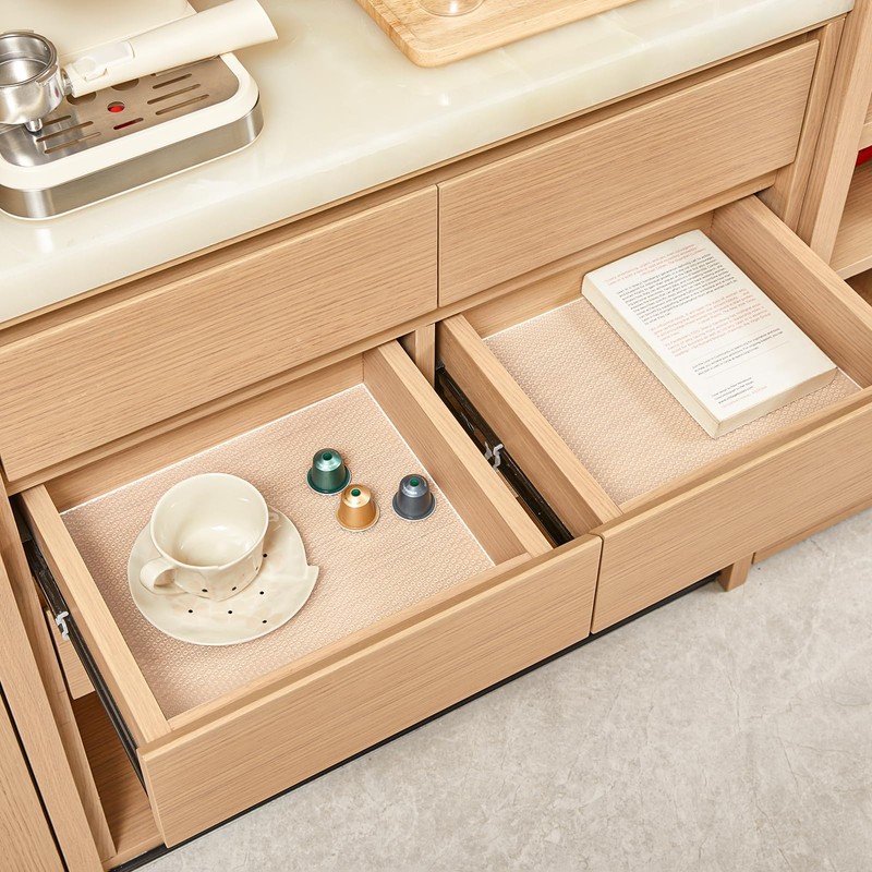 ALIUNI 100% EVA Shelf Liner for Kitchen Cabinet, 12" x