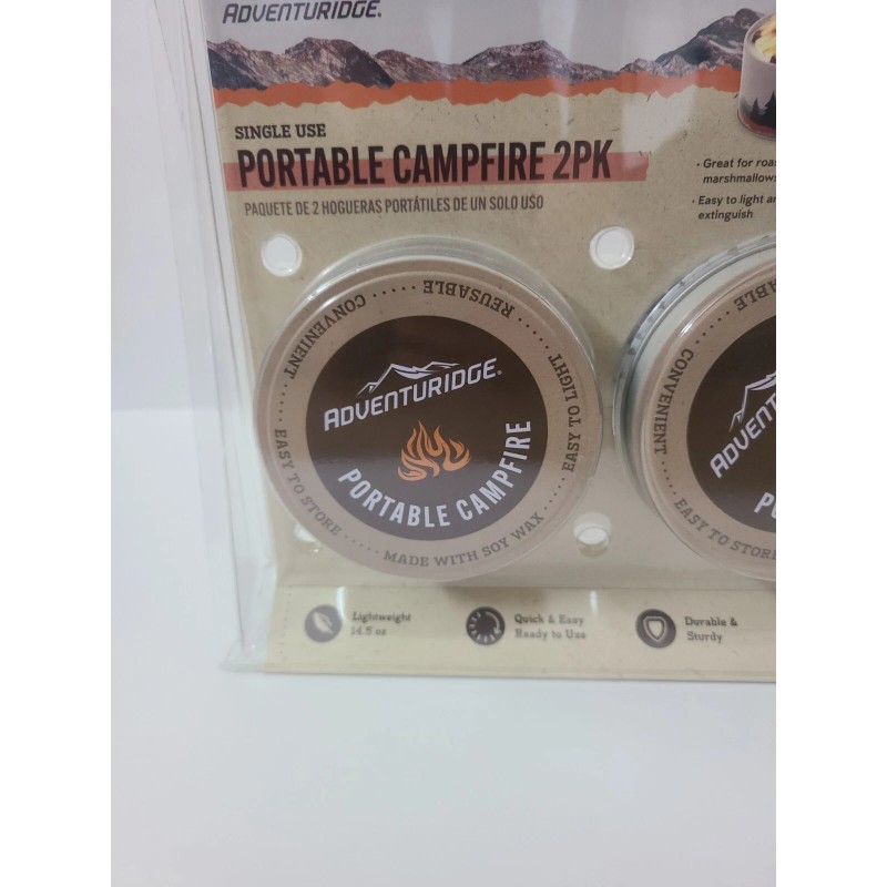 Adventuridge Portable Campfire 2 Pack Lightweight, Durable & Sturdy Up