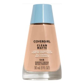 Covergirl Clean Matte Base De Maquillaje Líquido Oil Control Tono Perfect Beige 548