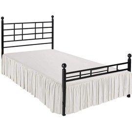 Ruffled Bed Skirt Split Corners Ultrasoft Poly Cotton/Microfiber Upto 21" Drop Expertise Tailored Fit Wrinkle Free Bed Skirt Dust Ruffle (Full-Ivory)(Available in All Bed Sizes and 10 Colors)