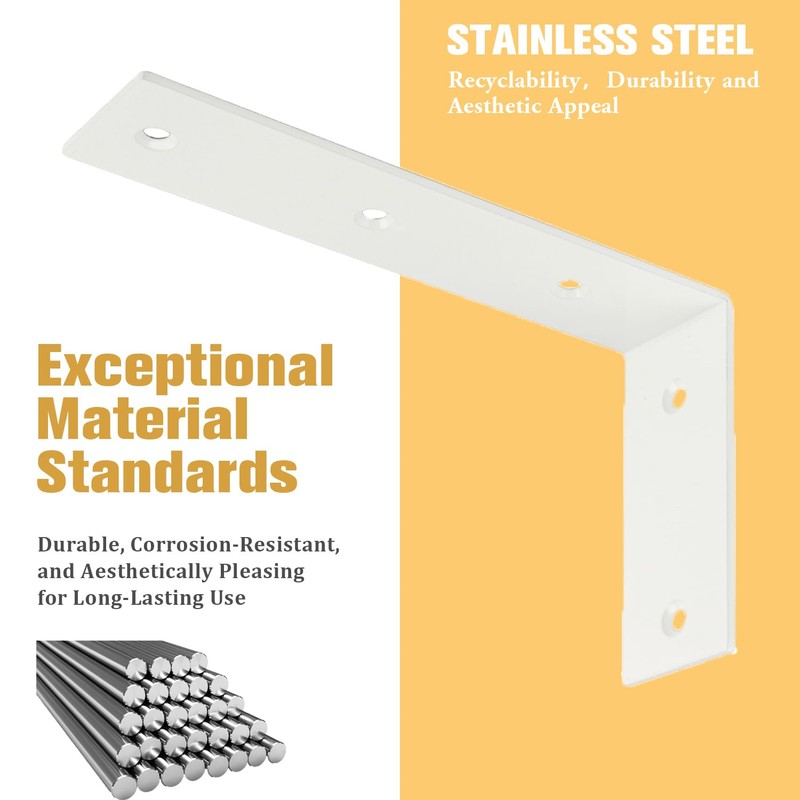 Alise Floating Shelf Brackets Heavy Duty L-Shaped Wall Brackets -