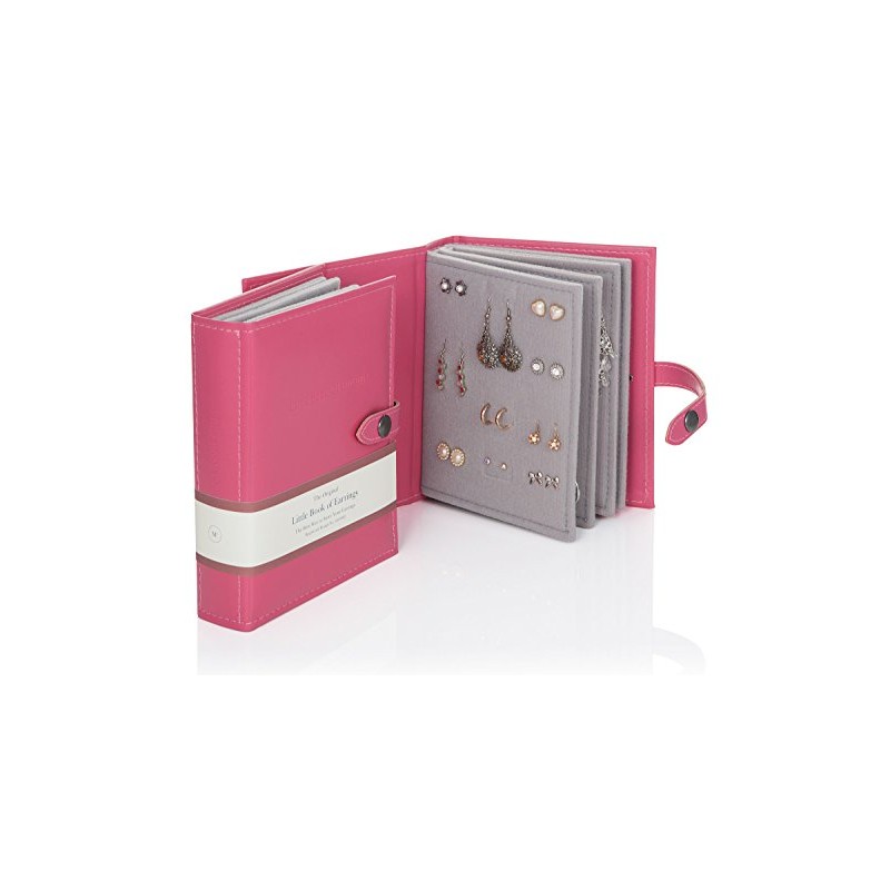 Little Book of Earrings Storage Book - Pink