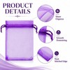 20 Pack Empty Lavender Sachet Bags Empty, Purple Organza Drawstring