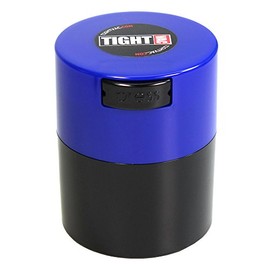 Tightvac - 1/2 oz to 3 Ounce Vacuum Sealed Container - Dark Blue Cap & Black