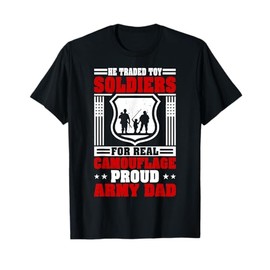 Proud Military Dad American USA Flag Soldier Veteran - Son T-Shirt