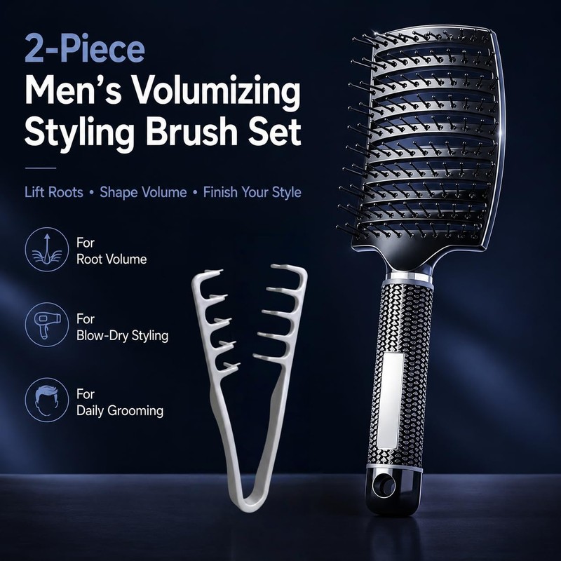 Texture Comb, Wide Tooth Volumizing Styling Comb for Men and