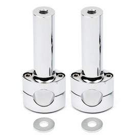 TIGERSGATE Chrome 6 Inch Riser 1-1/4" Handlebar Clamp Compatible with Harley Dyna Softail Sportster