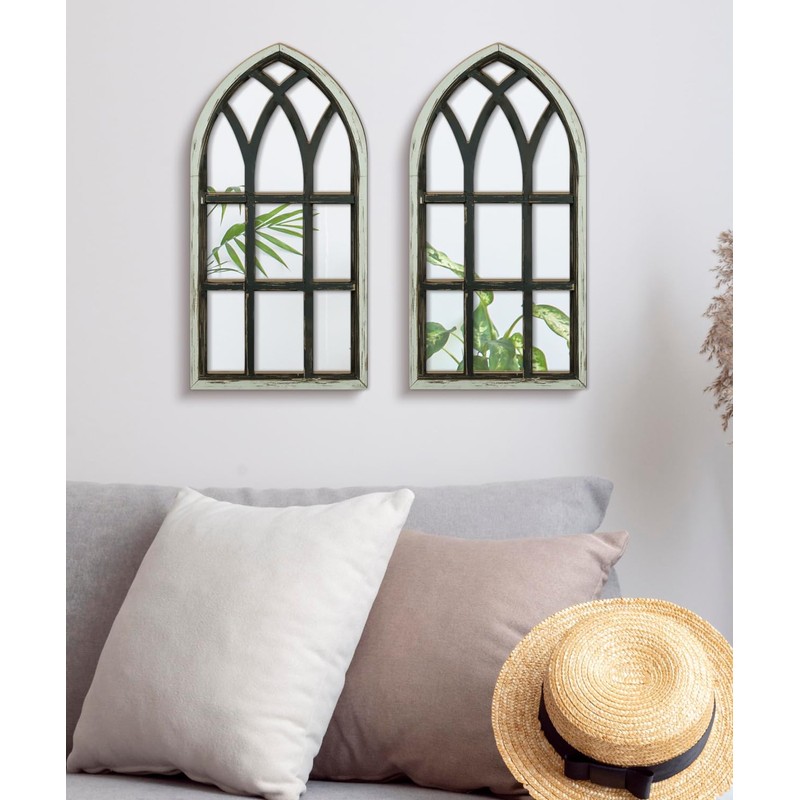 Putuo Decor Set of 2 Gothic Arch Window Frame Wall
