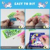 QEUOYSS Diamond Art Kit for Kids with Wooden Frame Art
