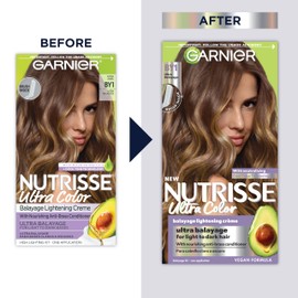 Garnier Garnier Hair Color Nutrisse Ultra Color Nourishing Creme, BY1 Ultra Balayage (Icing Swirl) Blonde Permanent Hair Dye, 1 Count (Packaging May Vary)