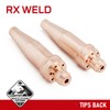 RX WELD 2-3-101 Acetylene Cutting Torch Tips, Fit V-Style Light/Medium