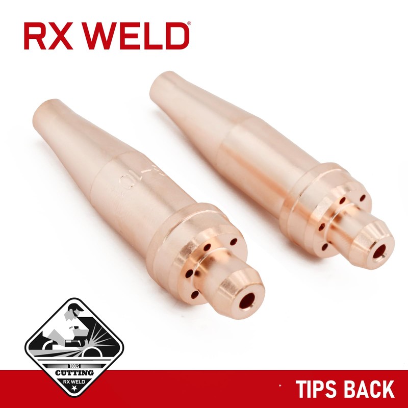 RX WELD 2-3-101 Acetylene Cutting Torch Tips, Fit V-Style Light/Medium