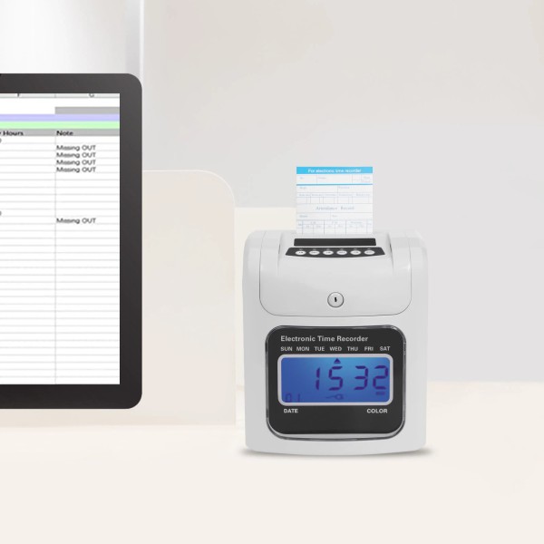 Unbranded US LCD Employee Attendance Machine Time Clock Punch Card