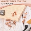 uxcell 100 Pcs 13/64" x 15/32" Round Head Copper Solid