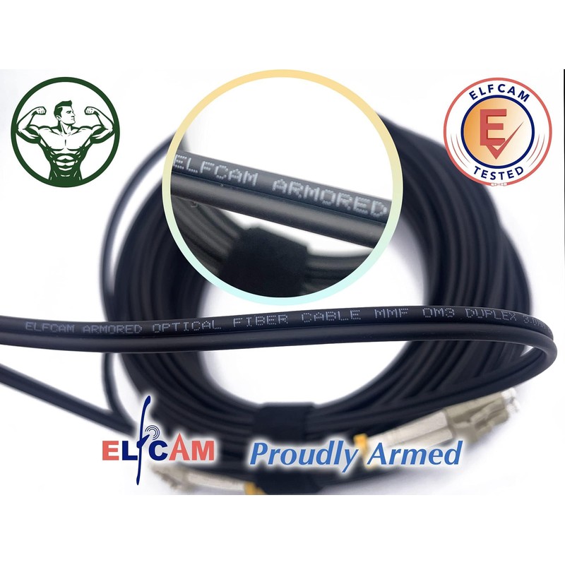 Elfcam® - 20m/65.6ft Outdoor and Indoor Shielded Armored Fiber Optic