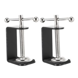 2Pcs Desk Table Mount Clamps Practical Retaining Clips for Desk Lamp Tablet Holder Heavy Duty Steel Clamps