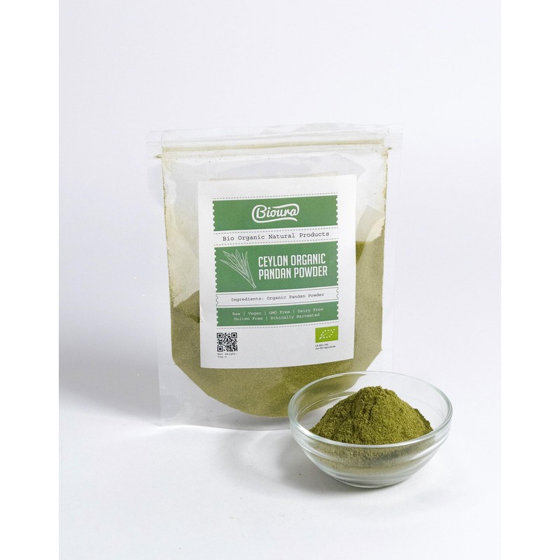 Bioura Organic Ceylon Pandan Powder 50g, Rich Aroma, Unique Flavour,